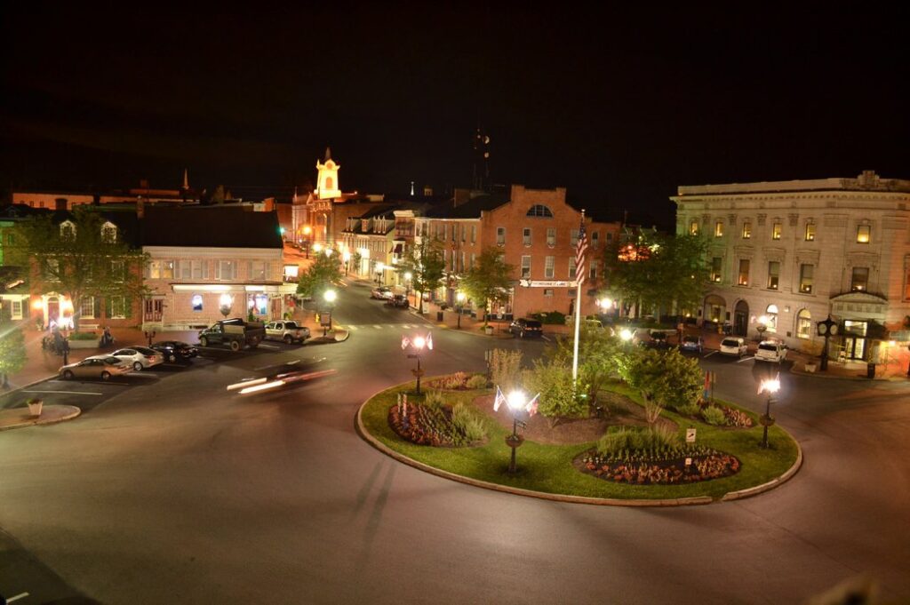 Downtown Gettysburg at Night