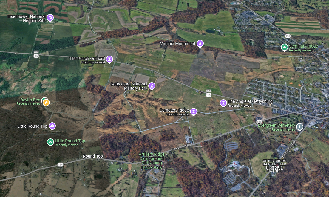 Virtual Tour of Gettysburg Battlefield sites